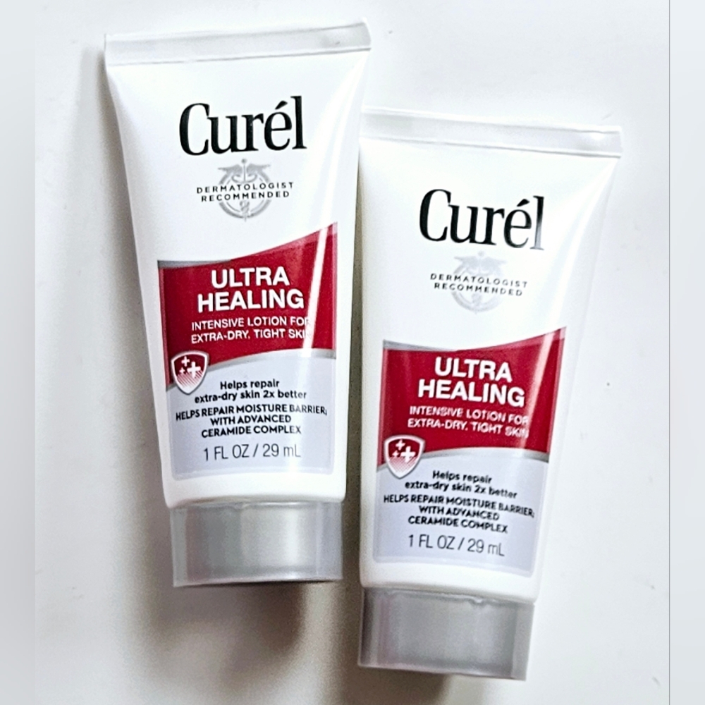 NWT 》2×《 CURÉL ULTRA HEALING LOTION 1oz MINI'S!